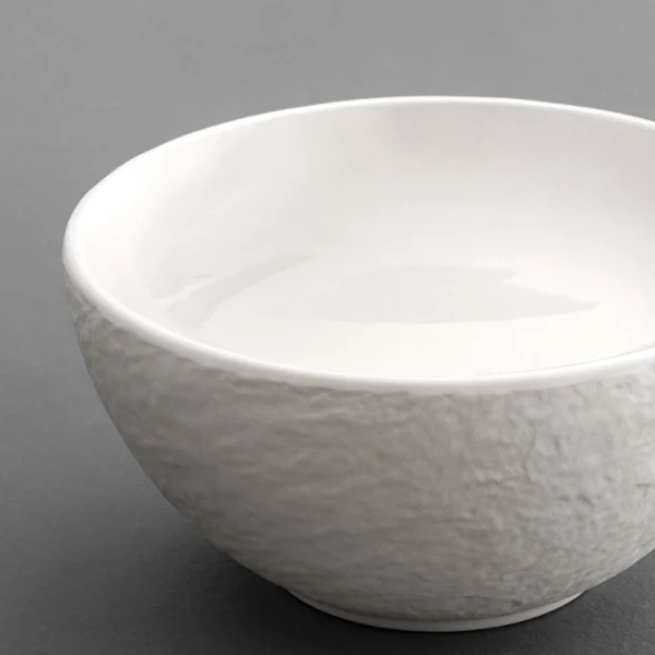 white bowl white bowl on a grey background