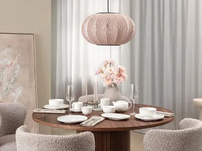 Table setting with Afina crockery, glasses and decoration Enjoy an Elevated Dining experience with the timeless elegance of the Afina collection.