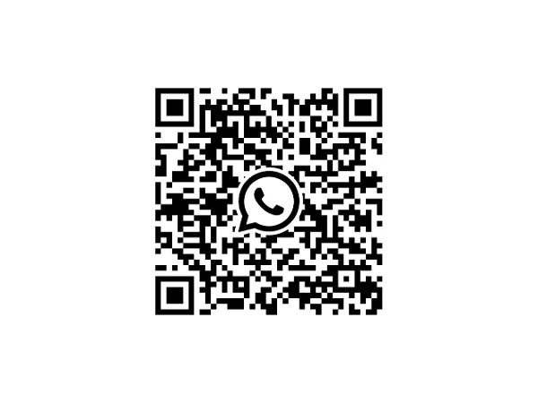 Ein schwarzweißer QR-Code mit dem WhatsApp-Logo Ein schwarzweißer QR-Code mit dem WhatsApp-Logo in der Mitte, angezeigt auf einem schlichten weißen Hintergrund.