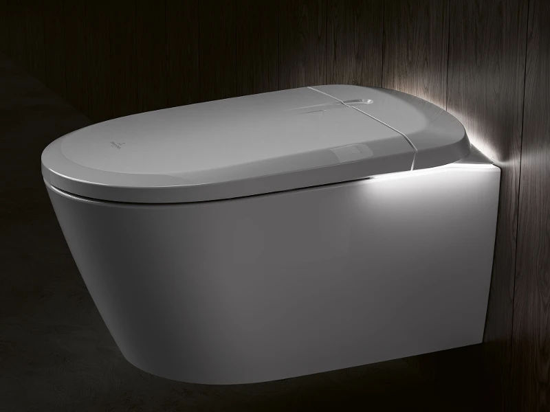 Supreo dusjtoalett med lysende utvendig belysning Supreo, et premium dusjtoalett med integrert utvendig lys, skaper et mykt skinn som fremhever designet og gir økt komfort om natten.