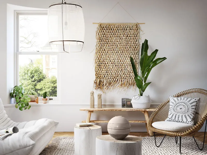 A Villeroy & Boch beige La Boule in a Scandinavian-style living room.