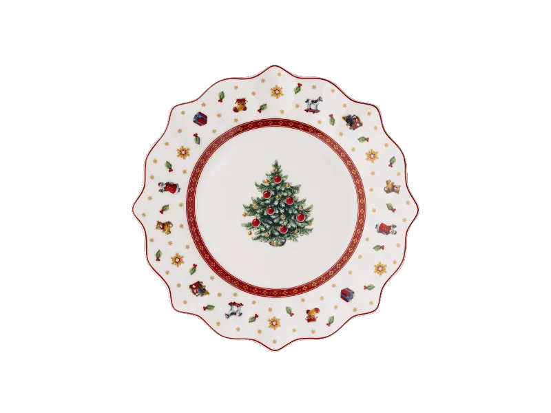 Advent Calendar sneak peak - 23 Plate Plate from Villeroy & Boch with a wavy rim shows a Christmas tree design in the middle and decorative Christmas motifs along the edge.