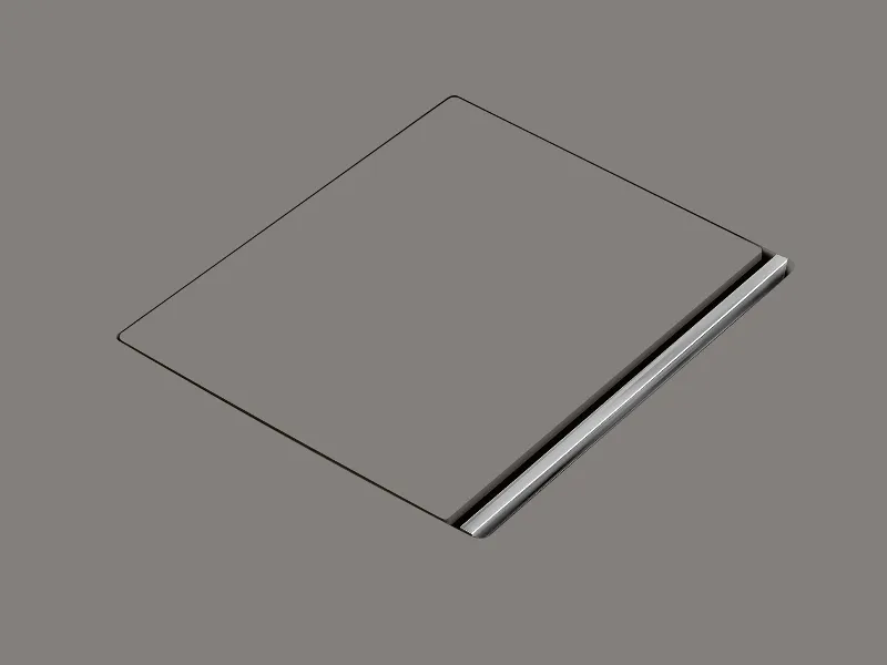 Cache-bonde du receveur de douche Squaro Infinity Un cache-bonde gris du receveur de douche Squaro Infinity.