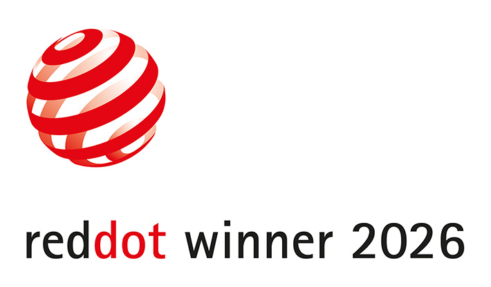 Logotipo del Red Dot Design Award 2026 Logotipo oficial del Red Dot Award 2026 – sello internacional de calidad por diseño de producto excepcional.